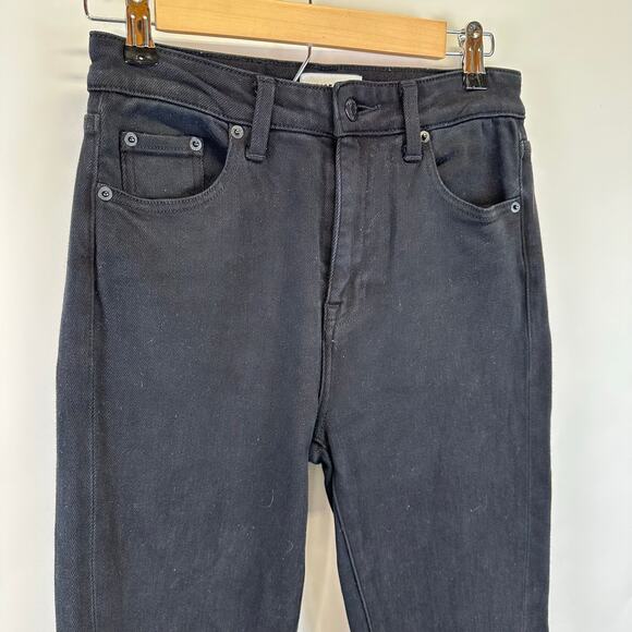 Pistola Teagan Black High Rise Slim Jeans With Ankle Slit Cuff Womens Size 26 - Picture 8 of 16